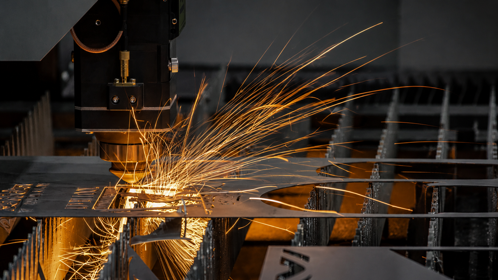 Fiber laser cutting metal at ThiessFabs